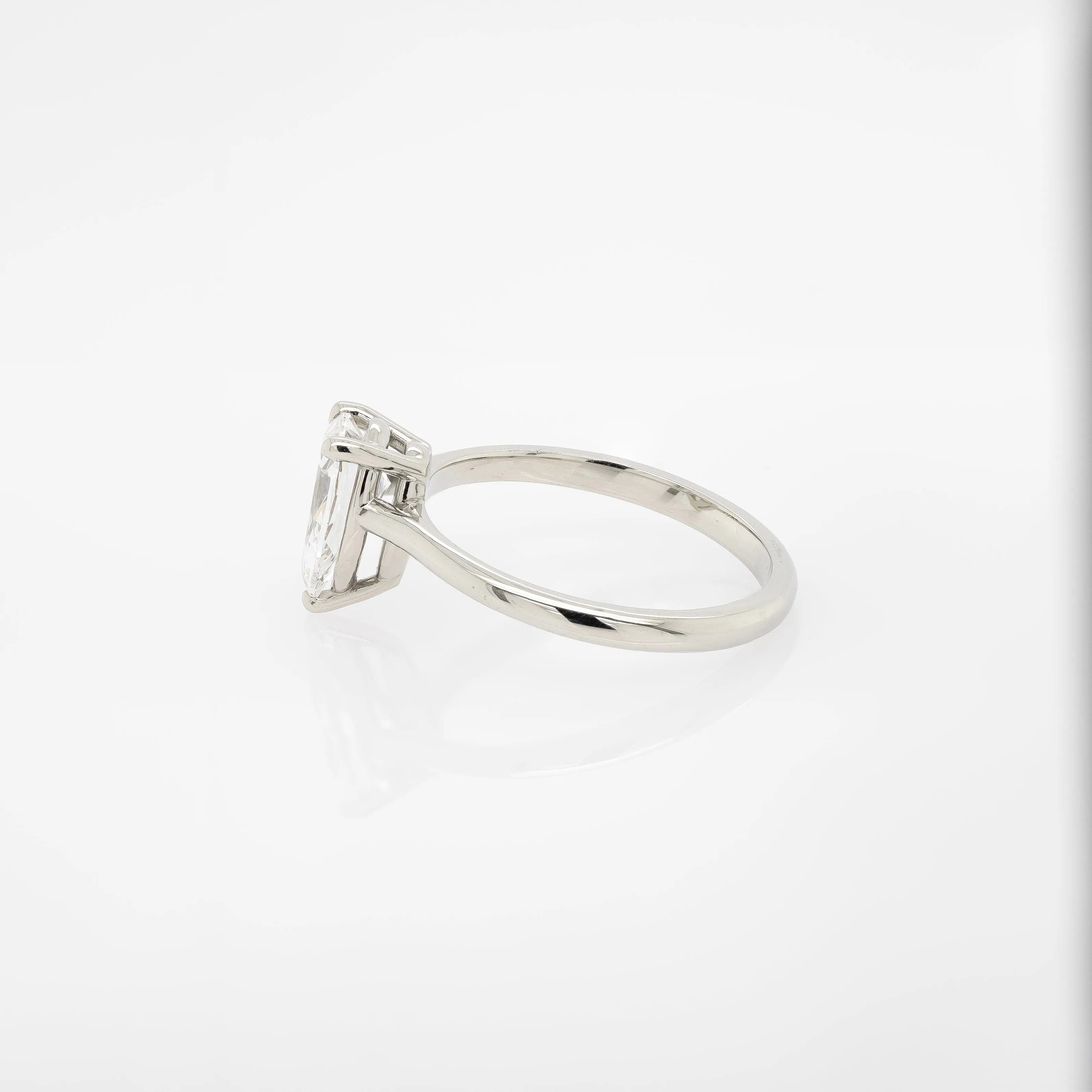 Pear-Shaped Diamond Solitaire Engagement Ring