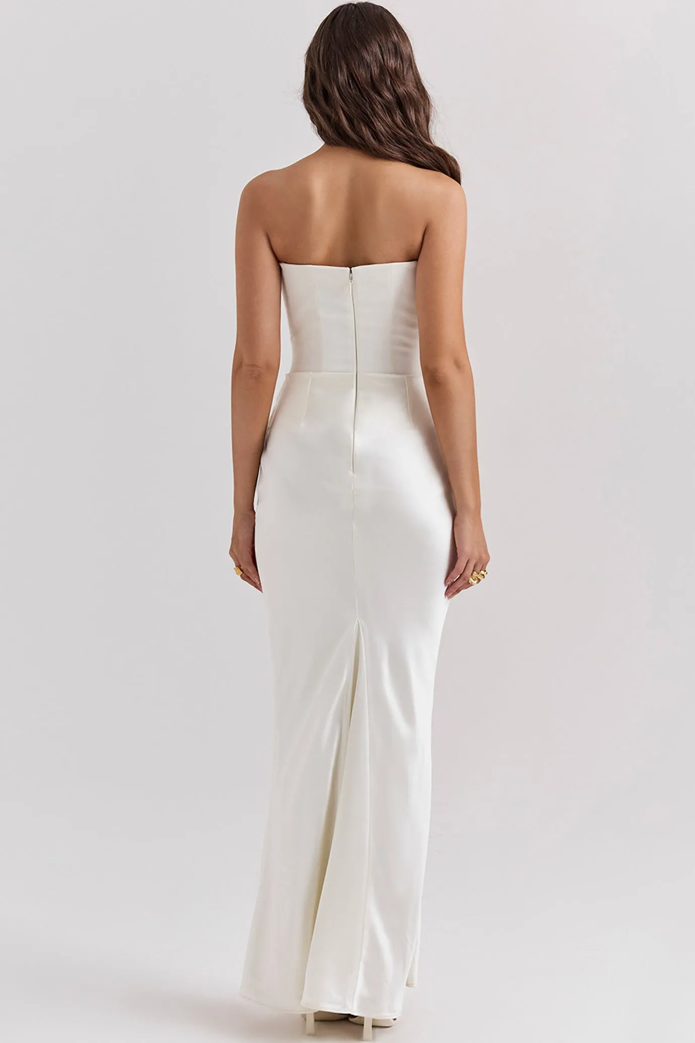 Persephone Ivory Strapless Corset Dress by House of CB