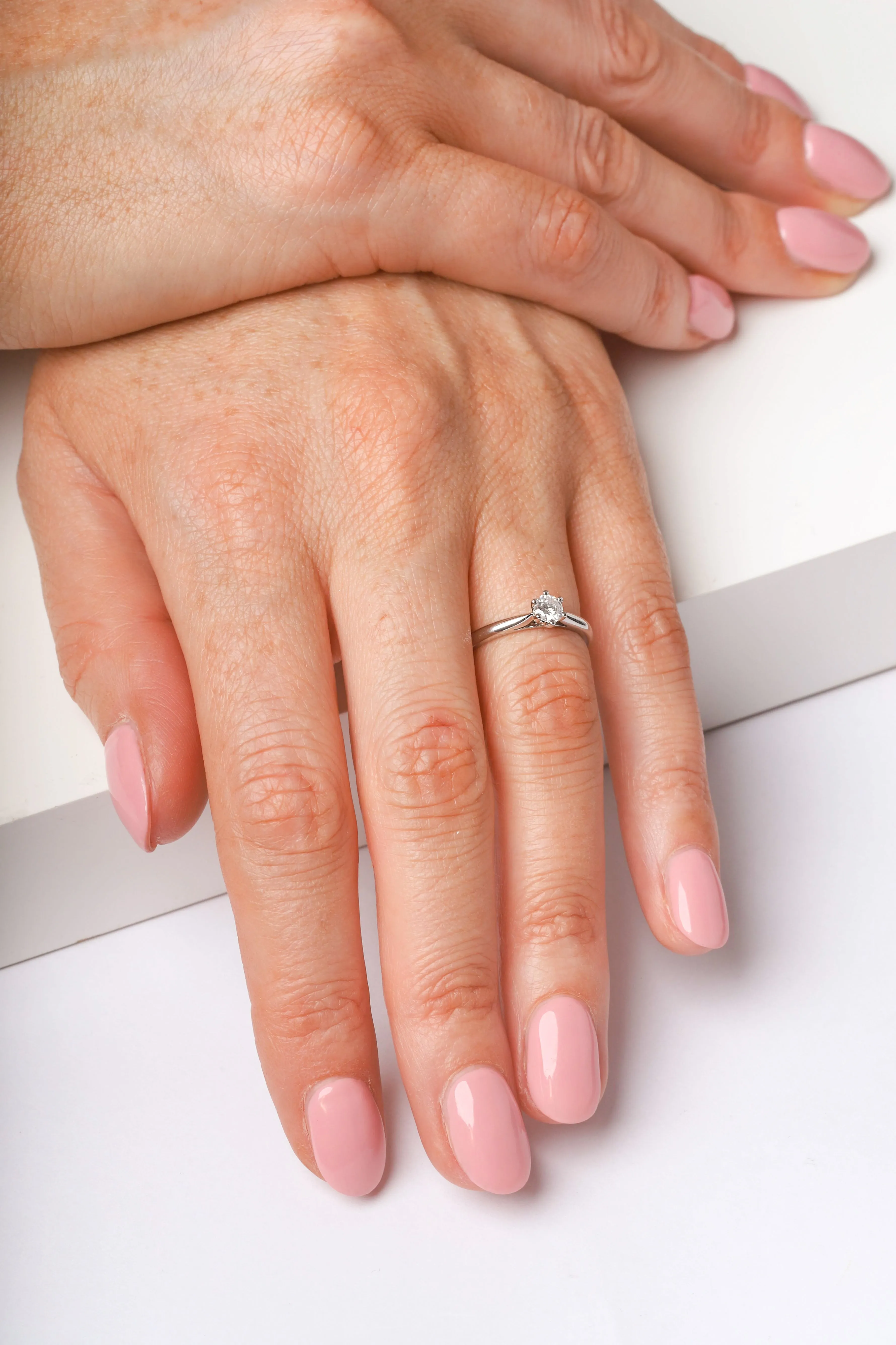Platinum 0.33ct Diamond Round Brilliant Cut Six Claw Solitaire Ring