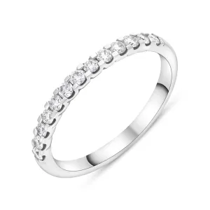 Platinum 0.34ct Diamond Half Eternity Ring