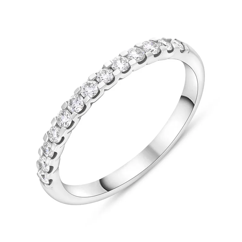 Platinum 0.34ct Diamond Half Eternity Ring