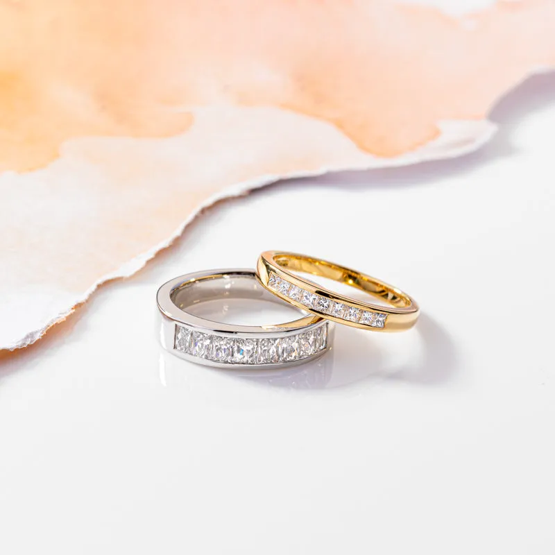 Platinum 1.16ct Diamond Channel Set Half Eternity Ring