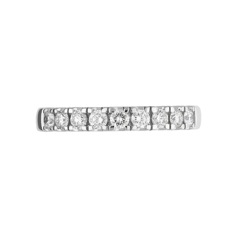 Platinum Diamond Nine Stone Half Eternity Ring