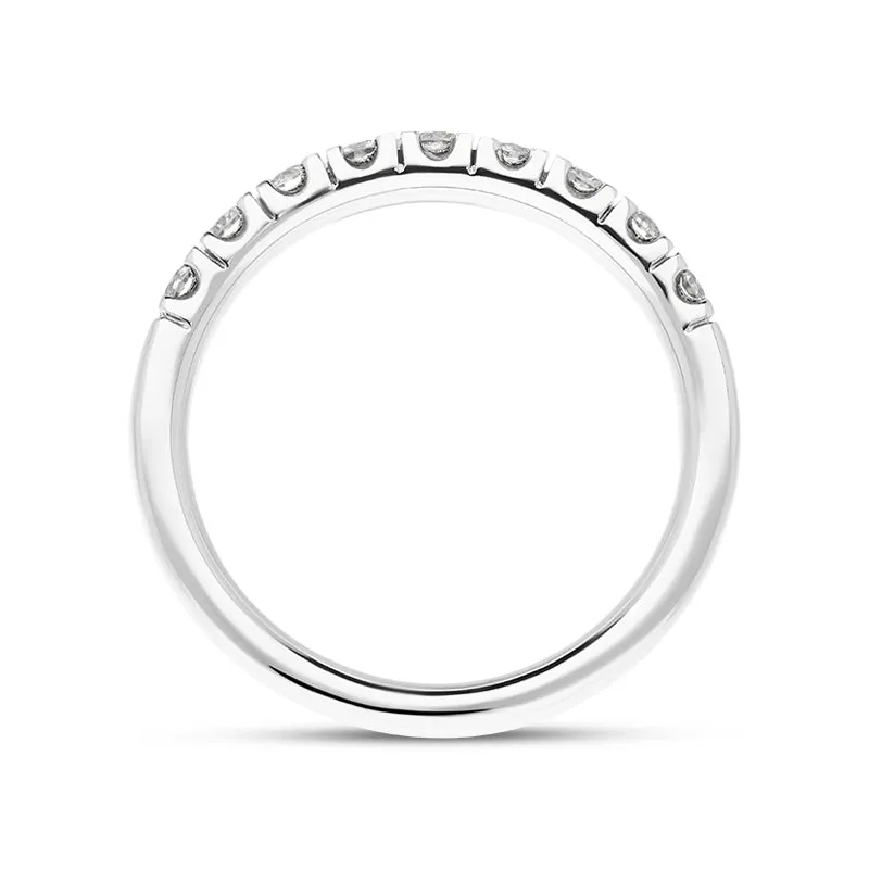 Platinum Diamond Nine Stone Half Eternity Ring