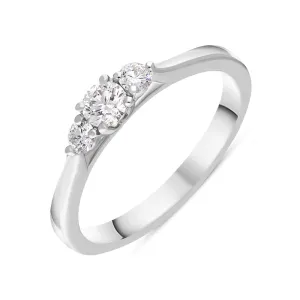 Platinum Diamond Three Stone Ring