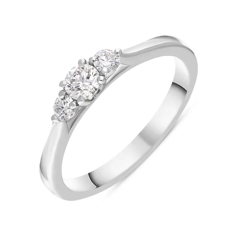 Platinum Diamond Three Stone Ring