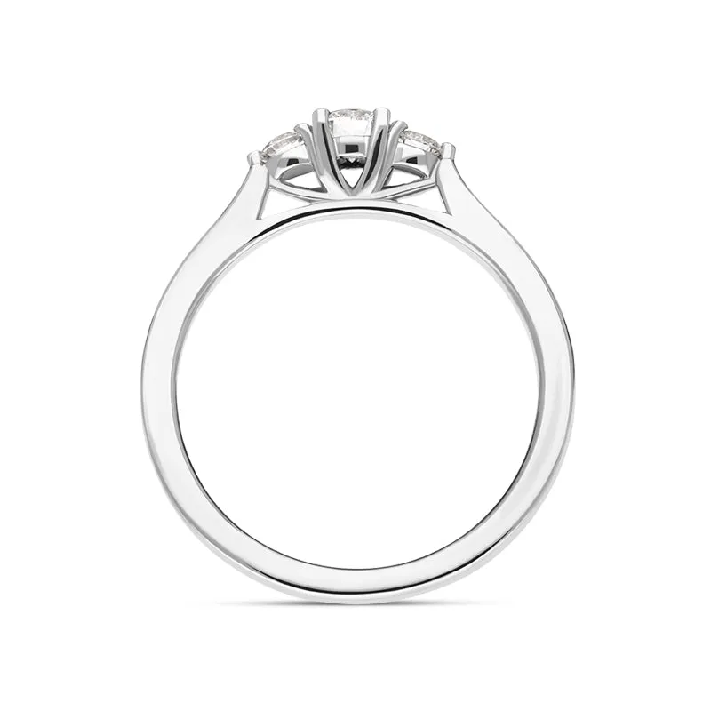 Platinum Diamond Three Stone Ring