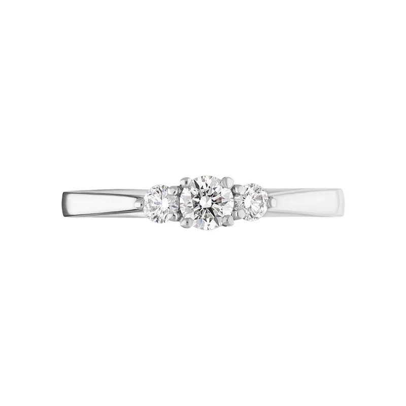 Platinum Diamond Three Stone Ring