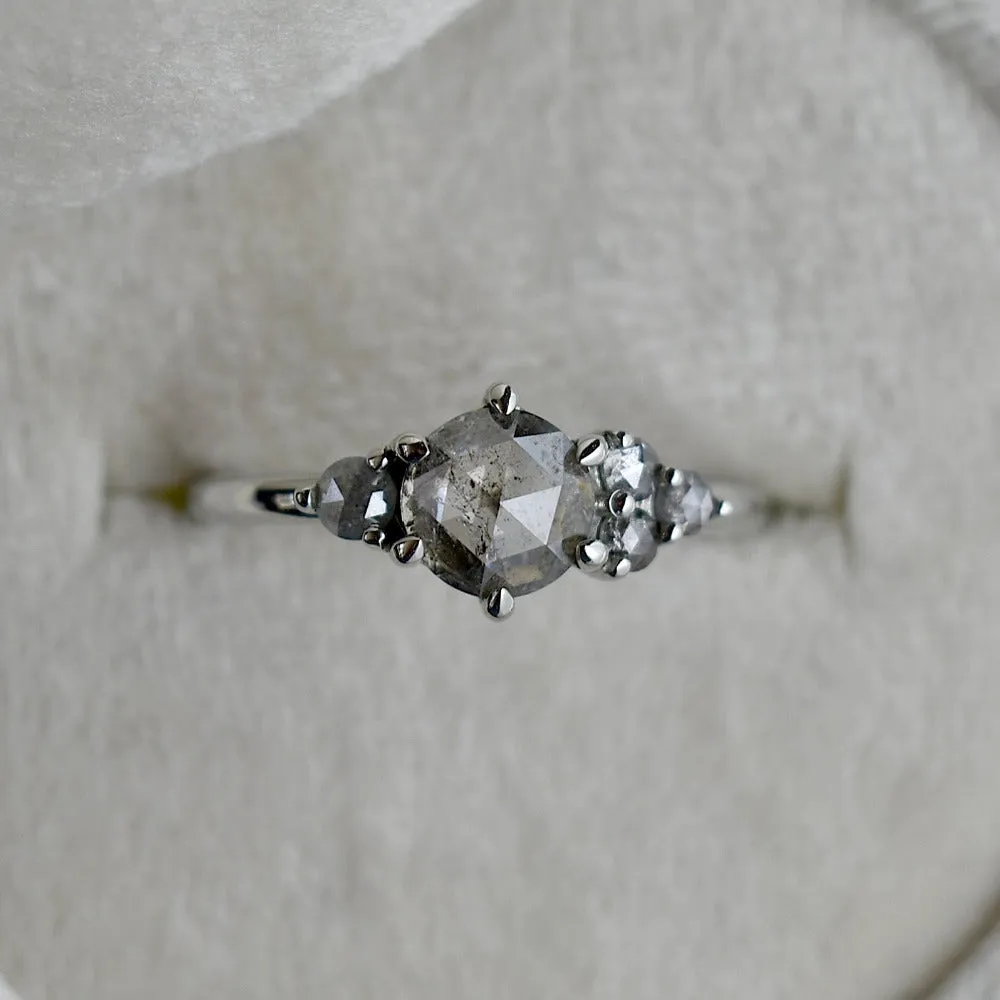 'Quinn' Cluster w/Salt & Pepper Diamonds