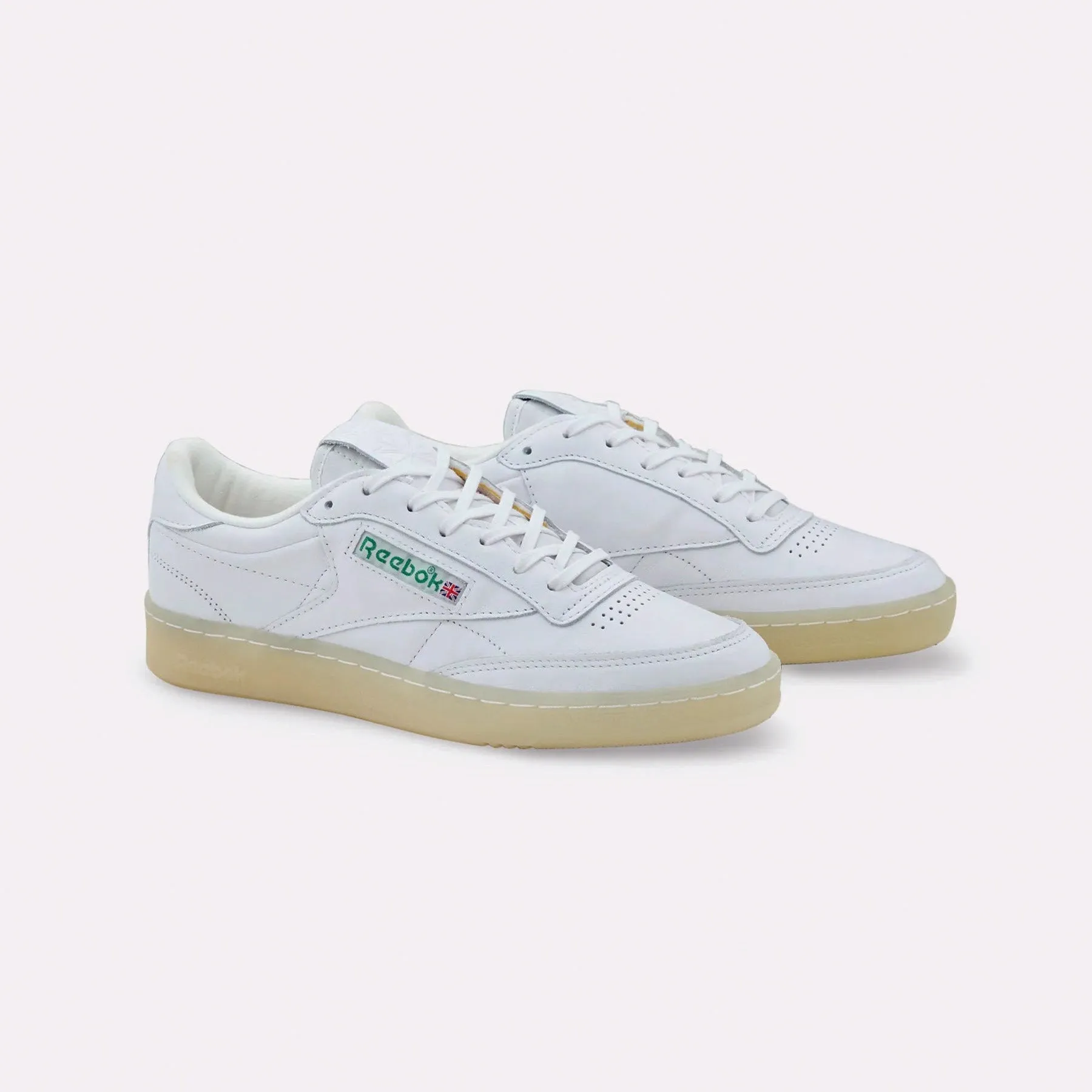 Reebok Club C 85 Vintage White, Glen Green, Vector Red