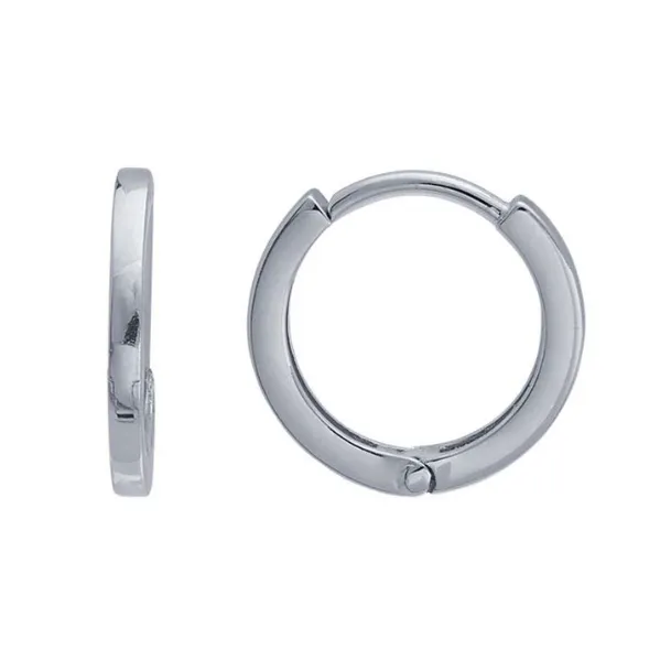 Round 11.5mm Huggie Hoop Earring