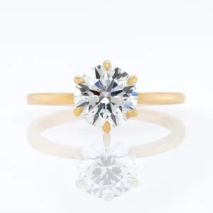 Round Brilliant Lab Grown 6 Prong Solitaire