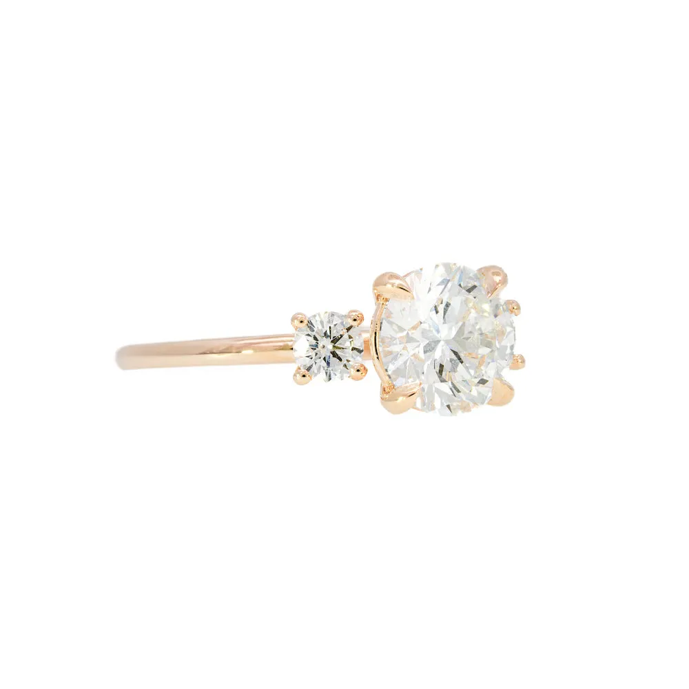 Round Diamond Three Stone Ring