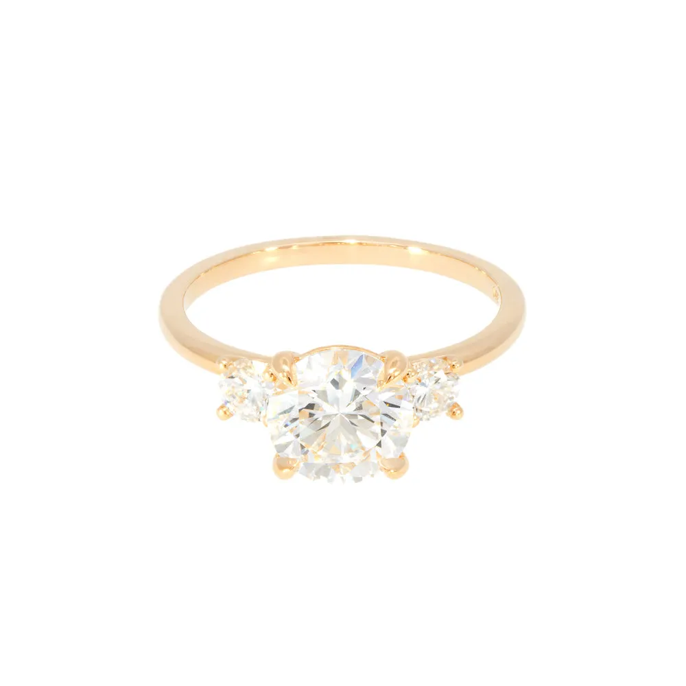 Round Diamond Three Stone Ring