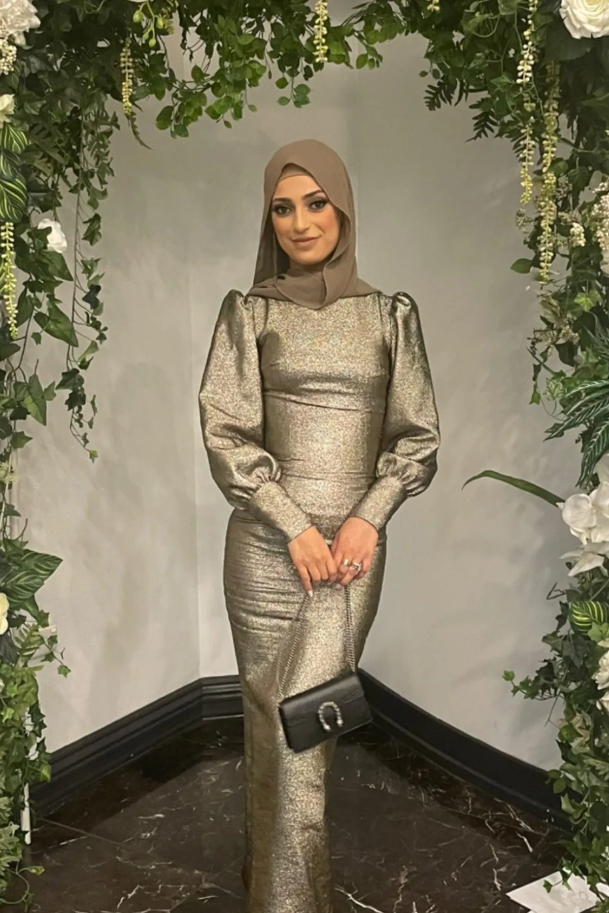 Shelby Metallic Gold Gown by Fatima K Designs