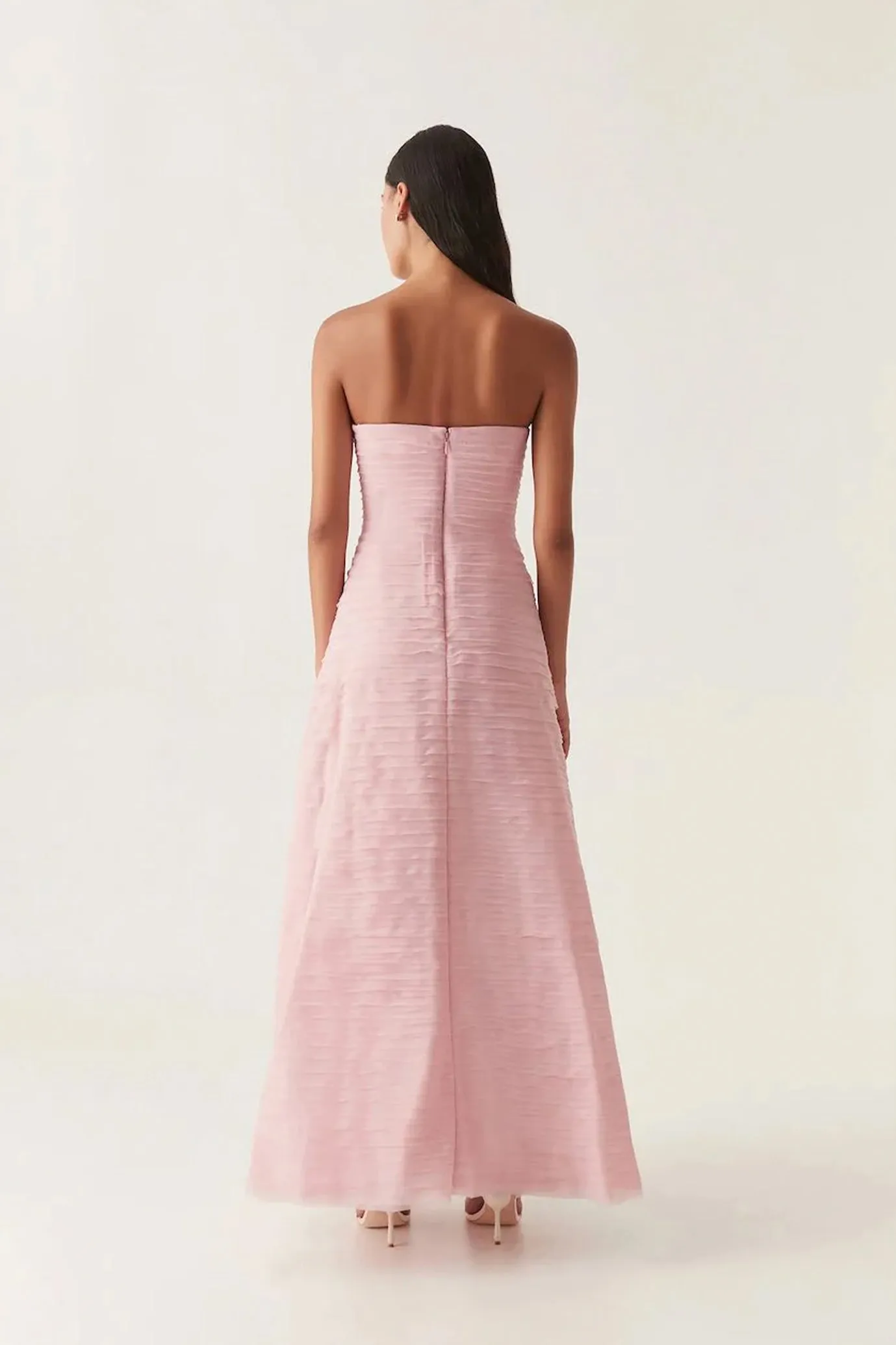 Soundscape Maxi Dress Chalk Pink by Aje