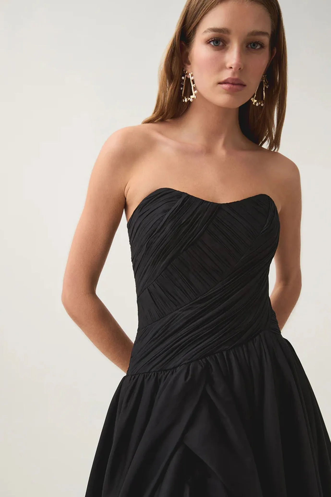 Spatial Asymmetric Strapless Gown by Aje