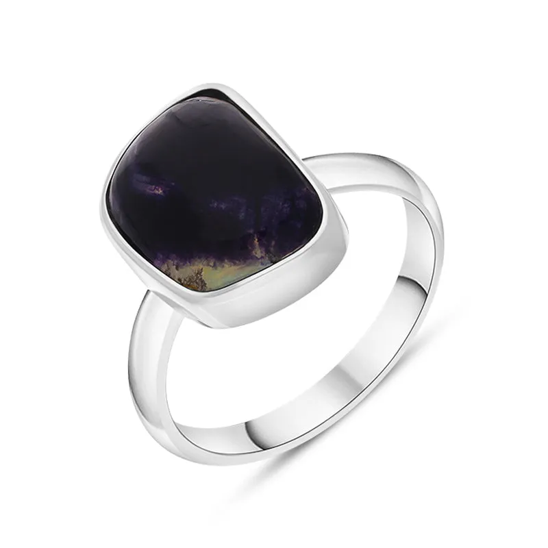 Sterling Silver Blue John Abstract Ring D