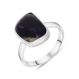 Sterling Silver Blue John Abstract Ring D