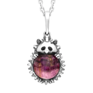 Sterling Silver Blue John Large Hedgehog Necklace