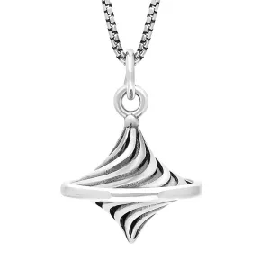 Sterling Silver Spinning Top Pendant