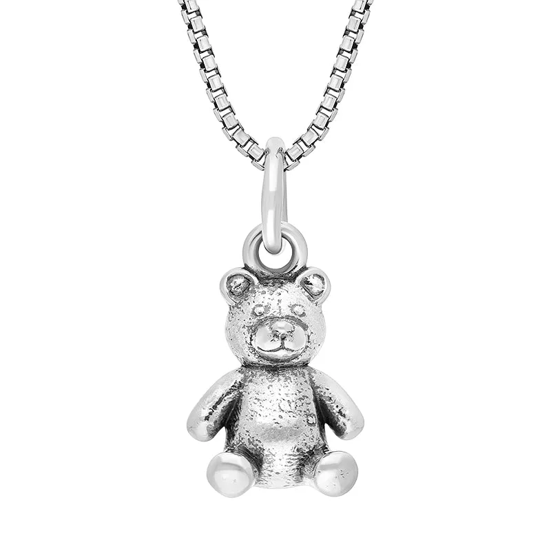 Sterling Silver Teddy Bear Pendant
