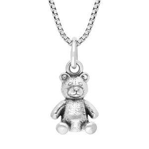 Sterling Silver Teddy Bear Pendant