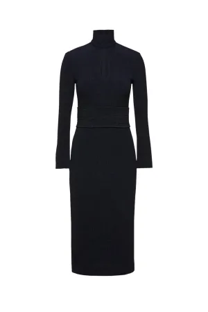 Stretch Reptile L-Sleeve Dress by Scanlan Theodore