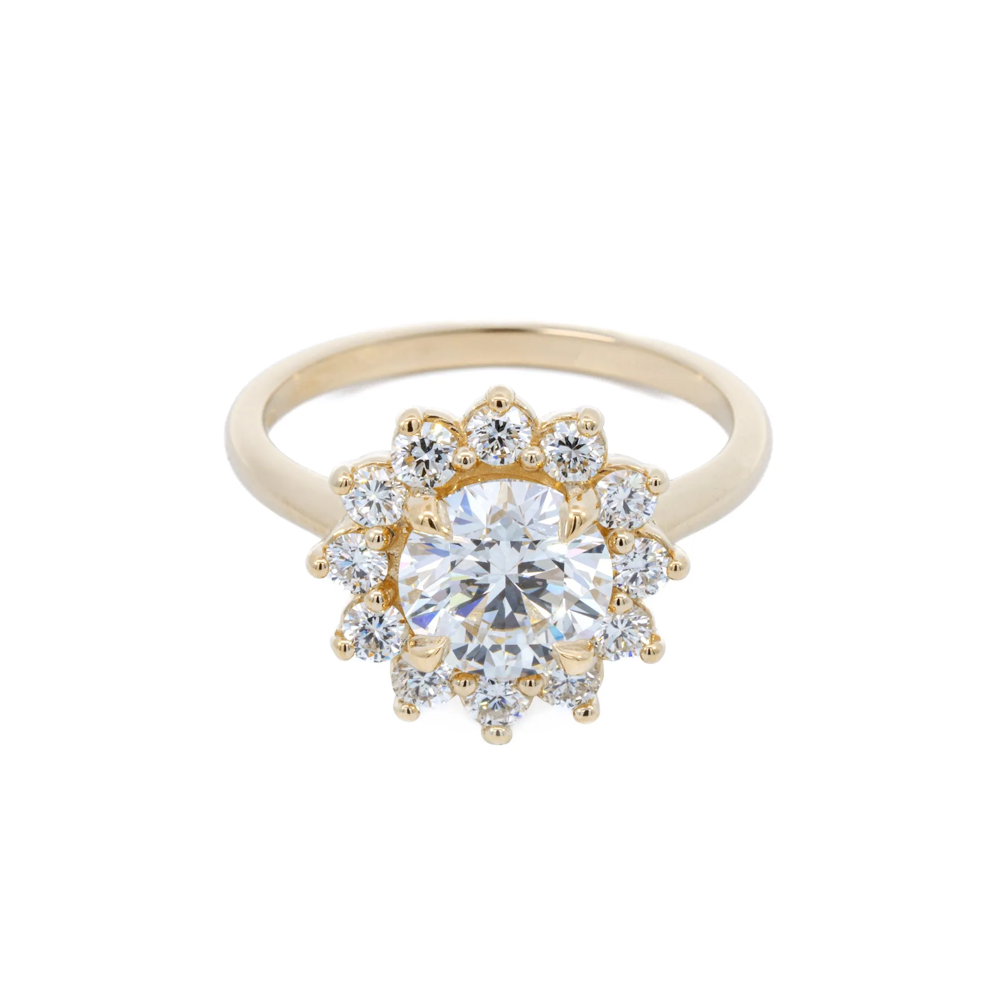 'Sunny' Diamond Halo Ring
