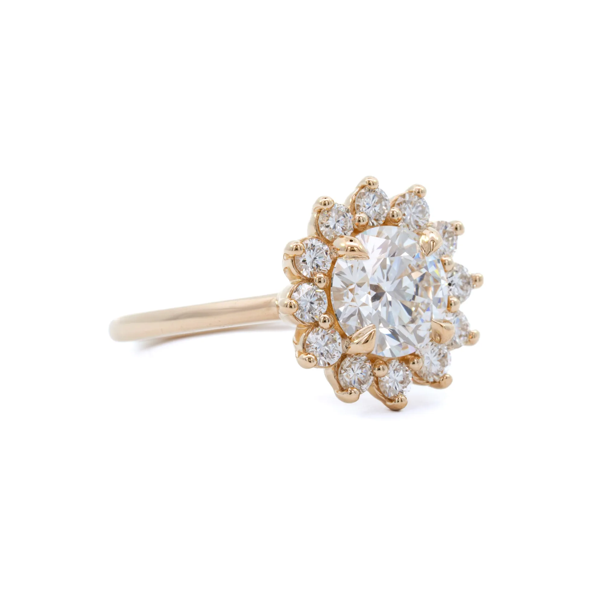 'Sunny' Diamond Halo Ring