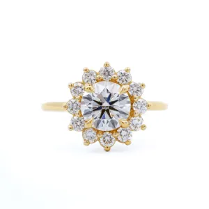 'Sunny' Diamond Halo Ring