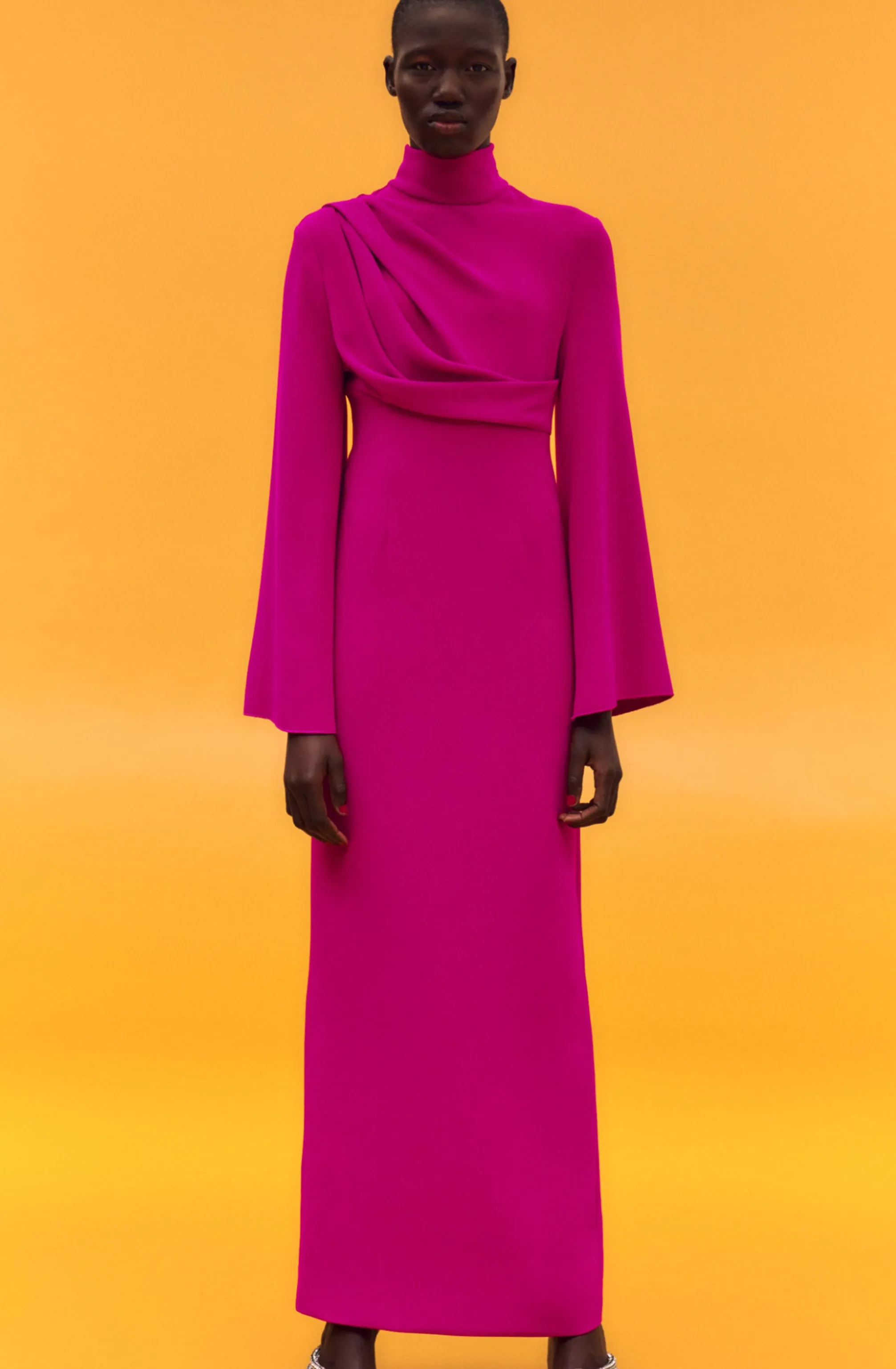 The Lia Maxi Dress in Fuchsia by Solace London