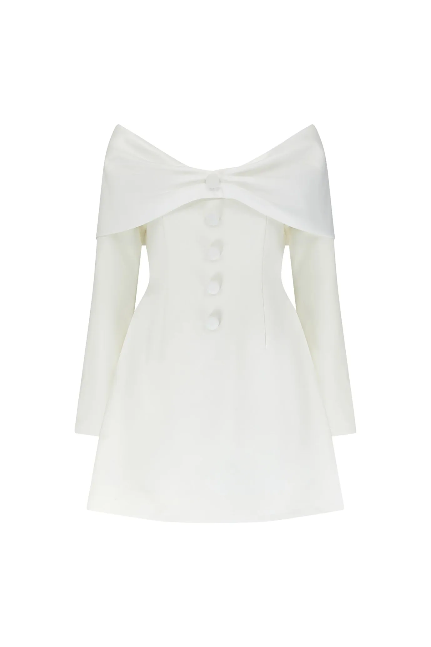 The Ultimate Muse Bow Mini Dress White by Odd Muse