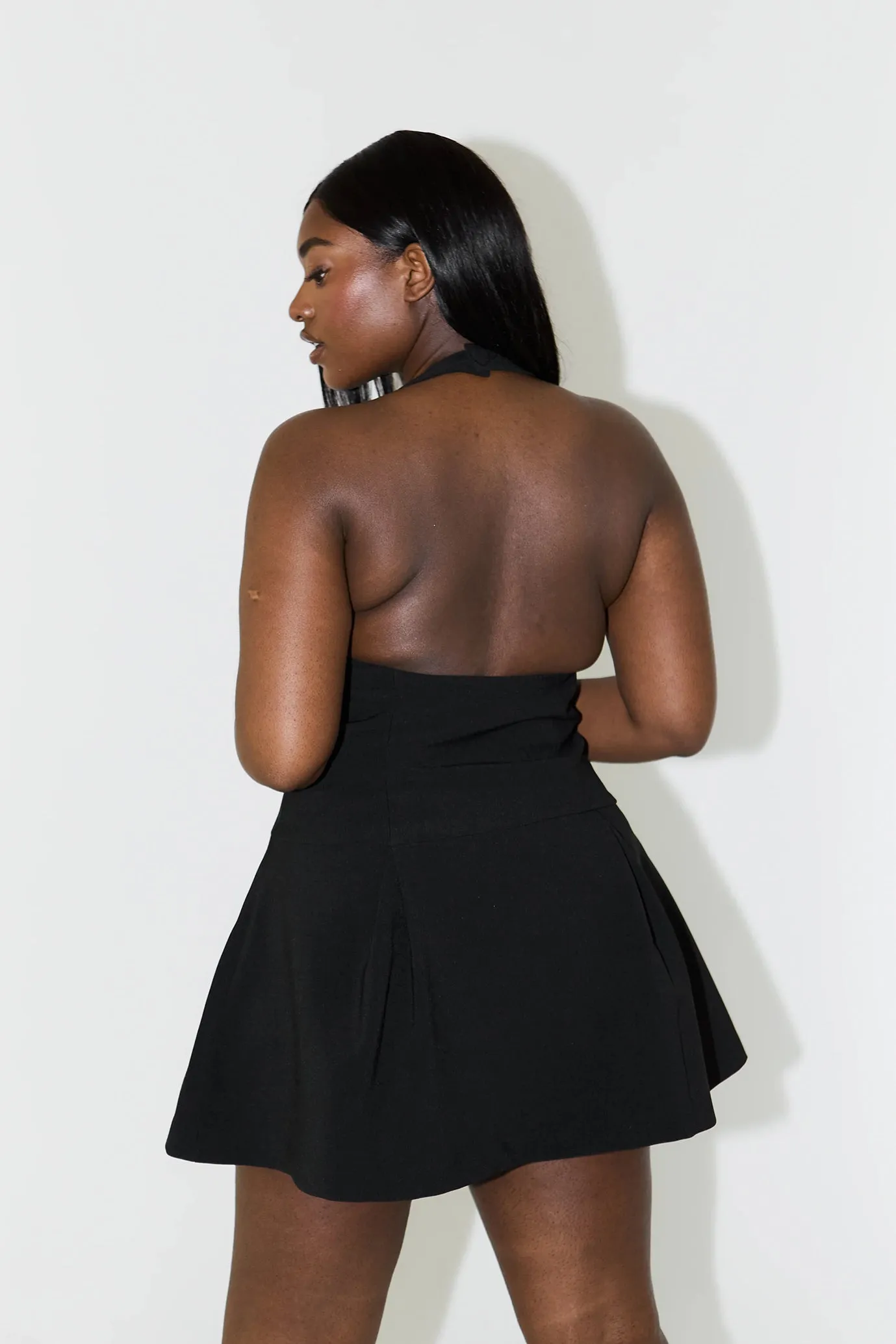 The Ultimate Muse Dropped Hem Mini Dress Black by Odd Muse