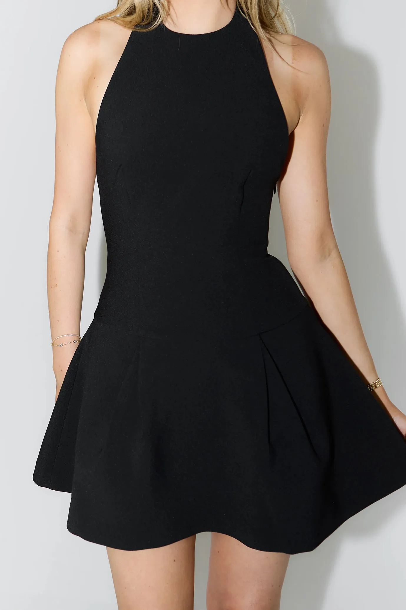 The Ultimate Muse Dropped Hem Mini Dress Black by Odd Muse