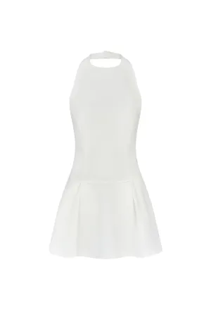 The Ultimate Muse Dropped Hem Mini Dress White by Odd Muse