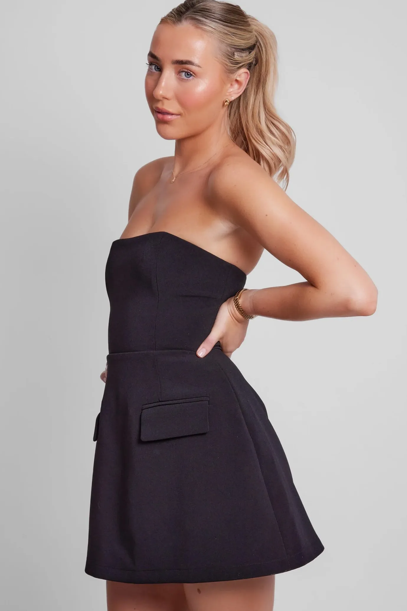 The Ultimate Muse Strapless Dress Black by Odd Muse