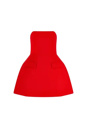 The Ultimate Muse Strapless Dress Red by Odd Muse