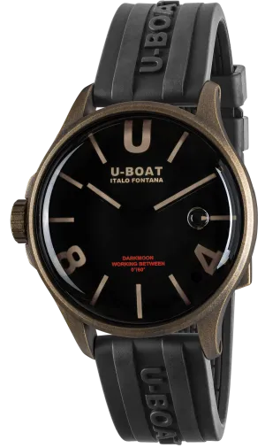 U-Boat Darkmoon 40 Black Brown Curve Vintage Watch