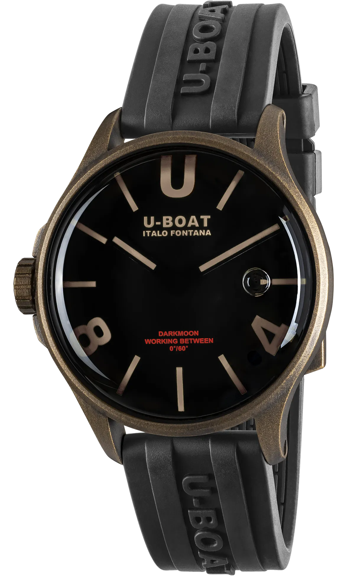 U-Boat Darkmoon 40 Black Brown Curve Vintage Watch