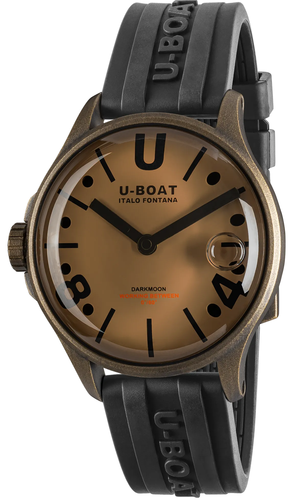 U-Boat Darkmoon 40 Brown Black Curve Vintage Watch