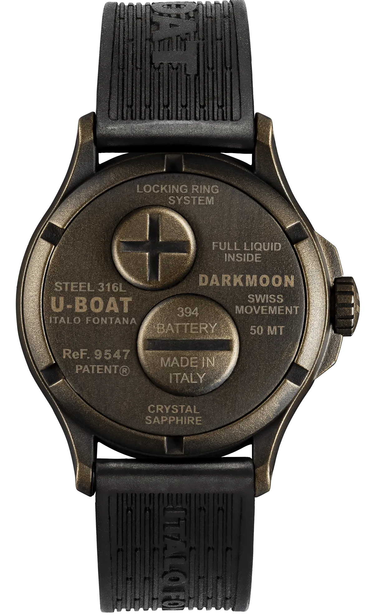 U-Boat Darkmoon 40 Brown Black Curve Vintage Watch