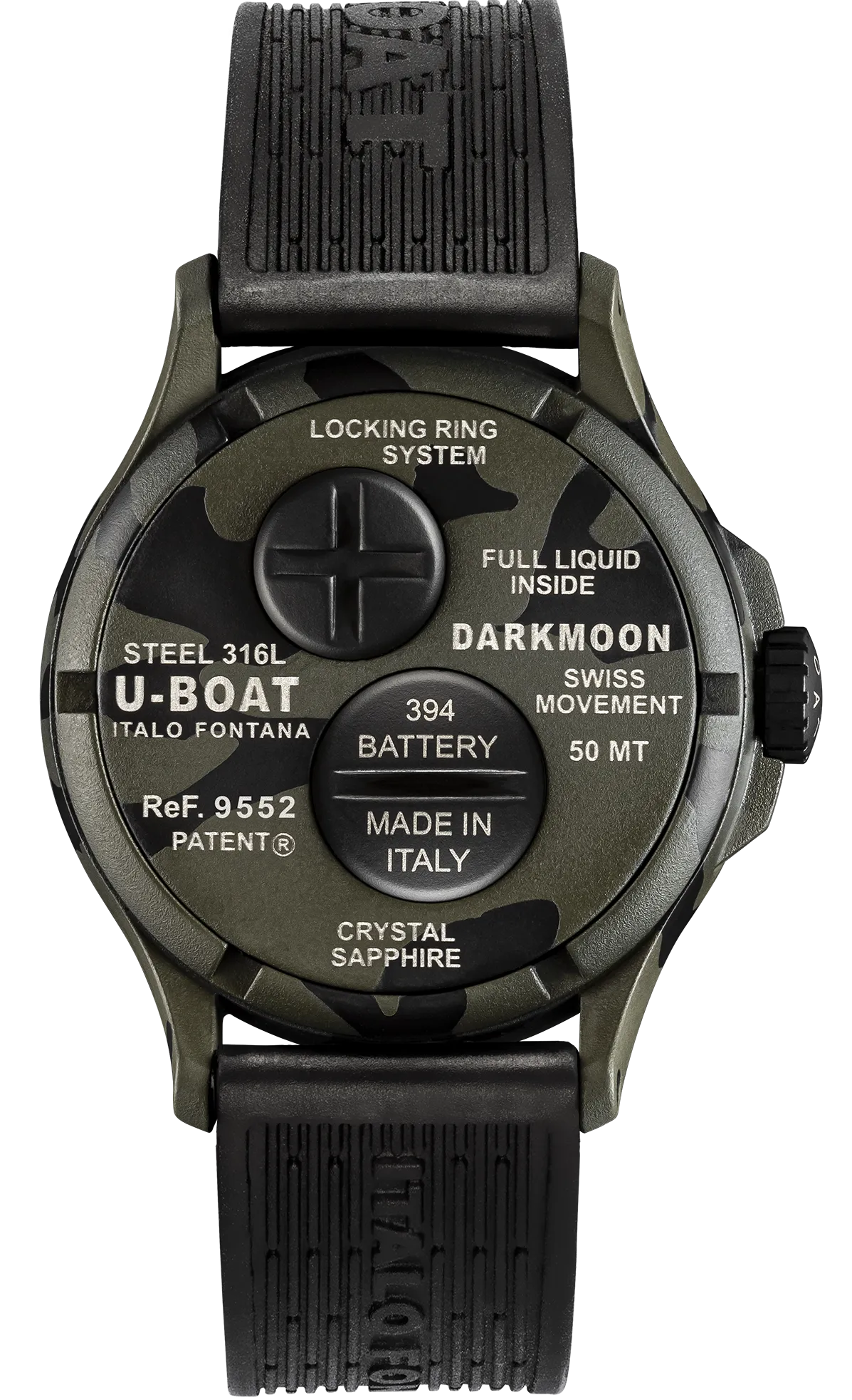 U-Boat Darkmoon 40 Camouflage Black Curve Watch
