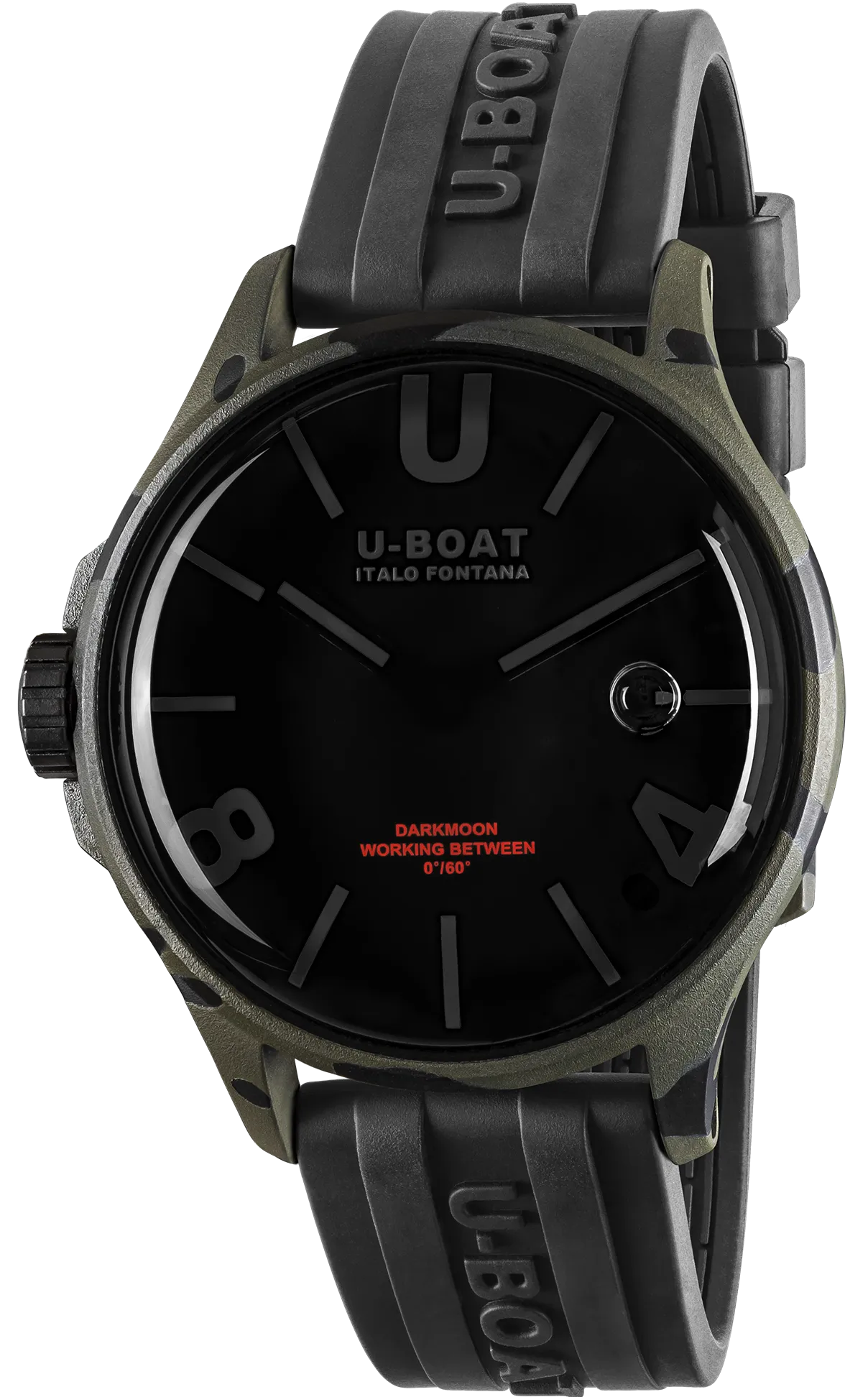 U-Boat Darkmoon 44 Camouflage Black Curve Grey Watch
