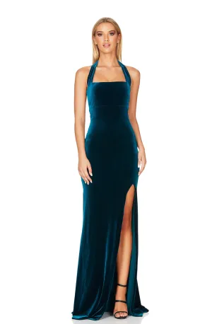 Vera Teal Velvet Gown by Nookie