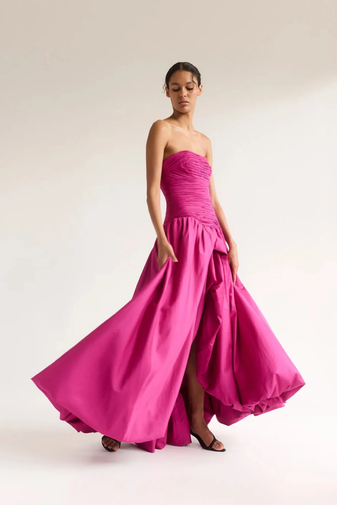 Violette Bubble Hem Maxi Dress Pink by Aje
