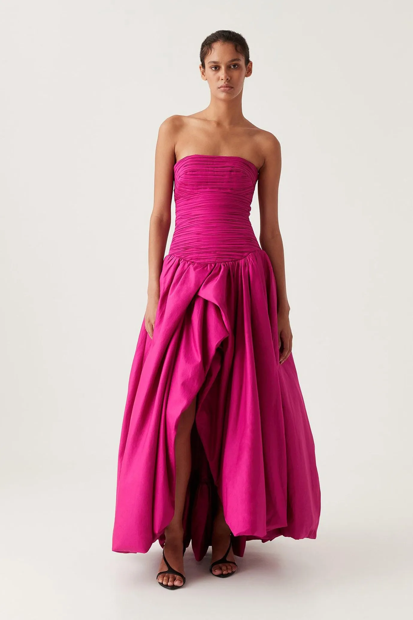 Violette Bubble Hem Maxi Dress Pink by Aje
