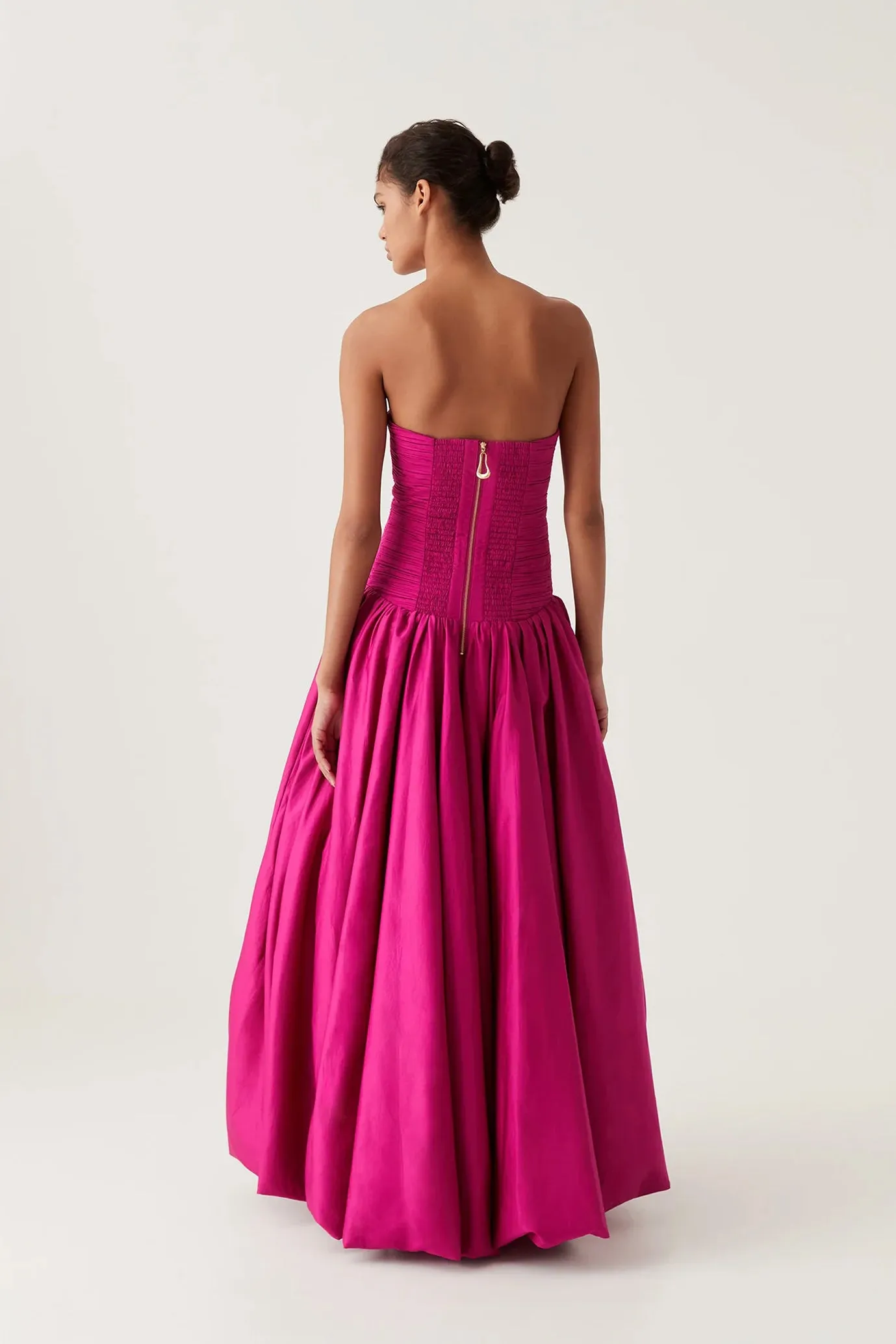 Violette Bubble Hem Maxi Dress Pink by Aje