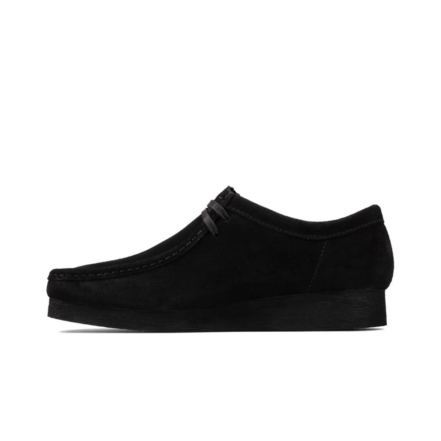 Women's  Clarks Wallabee : Black Suede II