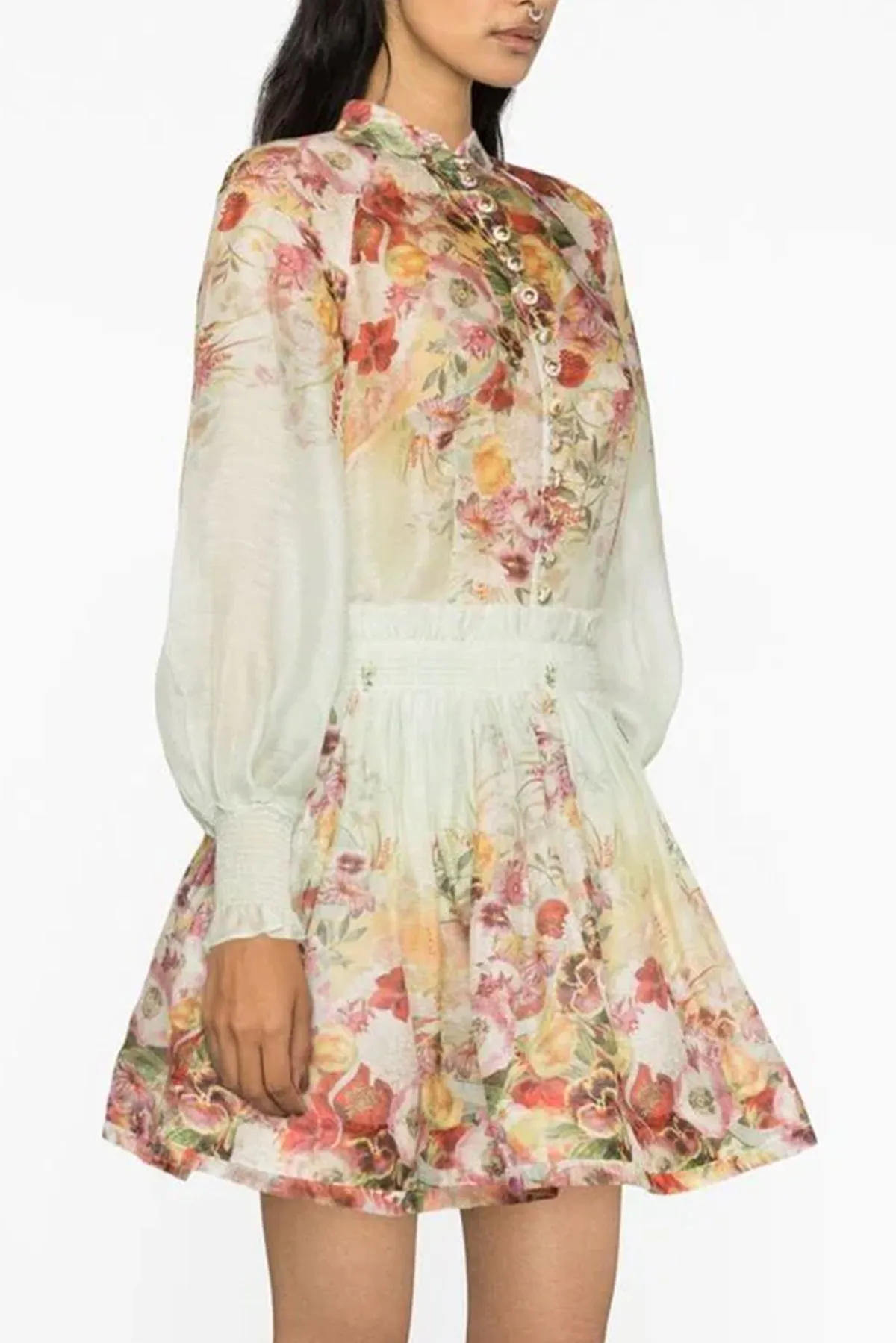Wonderland Floral-Print Blouse and Skirt by Zimmermann